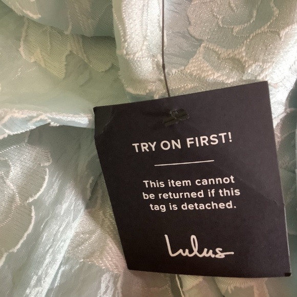 NWT Lulus Blue Exquisite Moments Floral Jacquard Sleeveless Mini Dress Size M - Picture 9 of 13